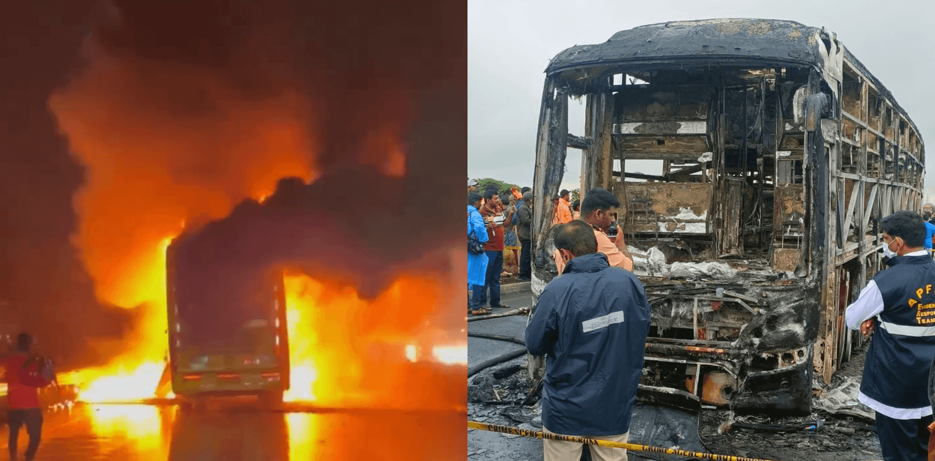Hyderabad-Bengaluru Bus Fire Kills 20 in Andhra Pradesh