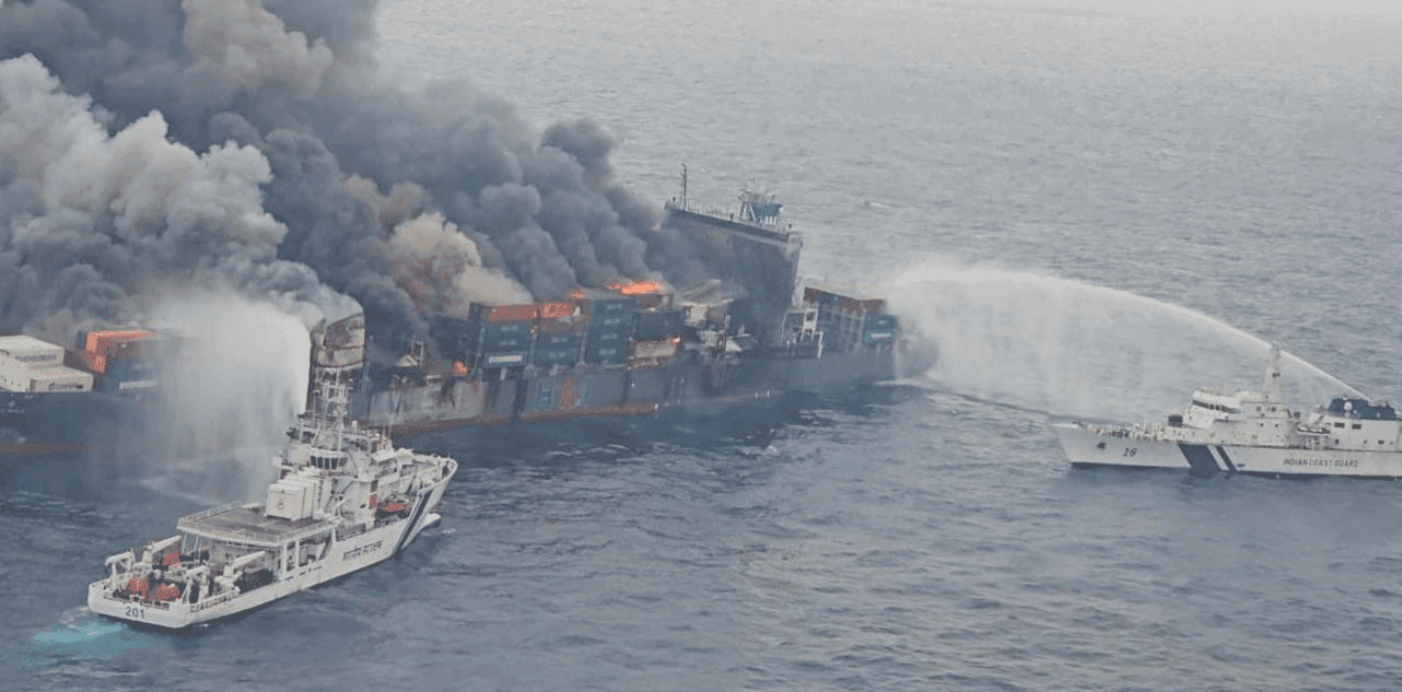 Fire in a Cargo Ship