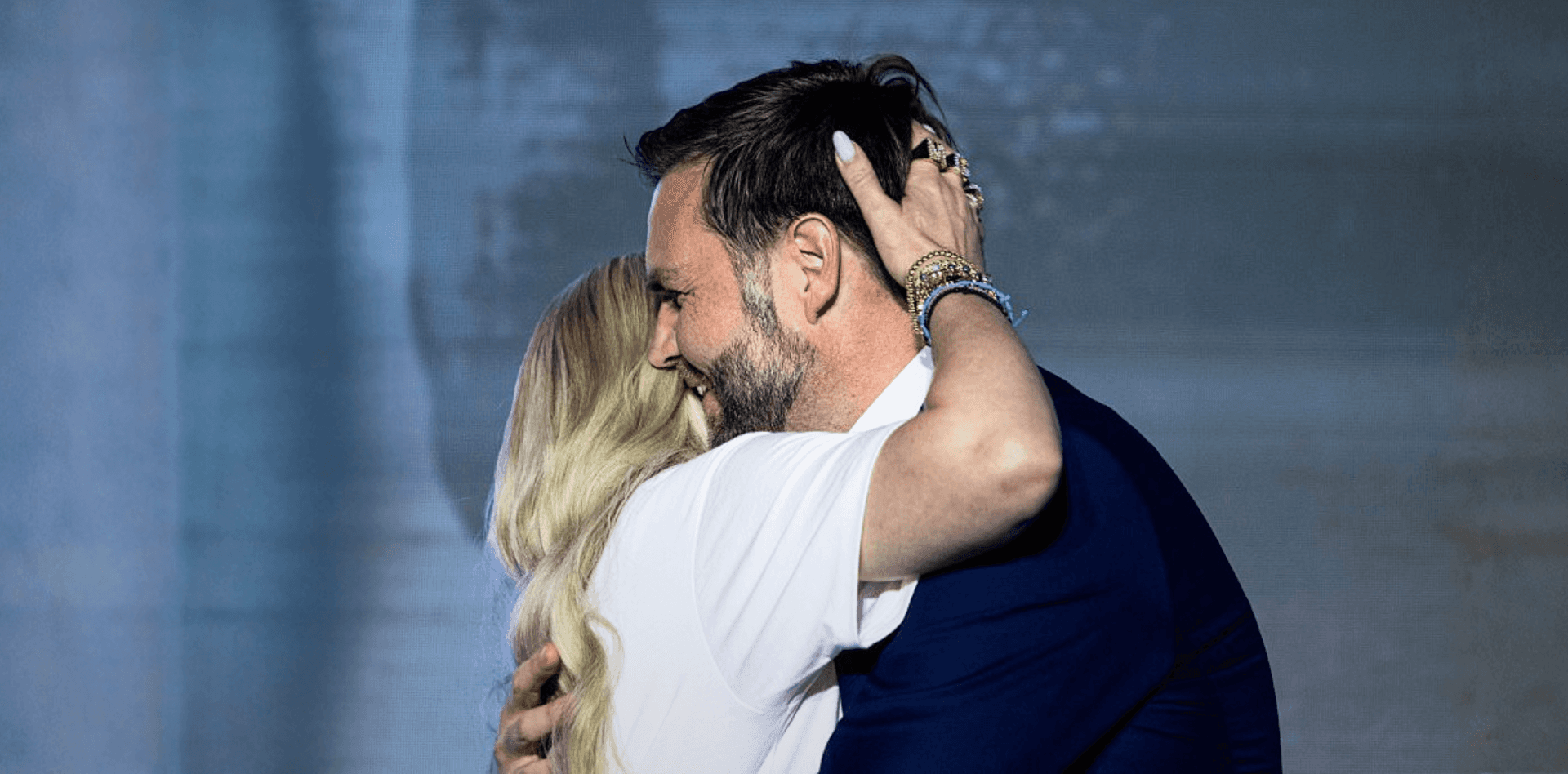 JD Vance, Erika Kirk hug