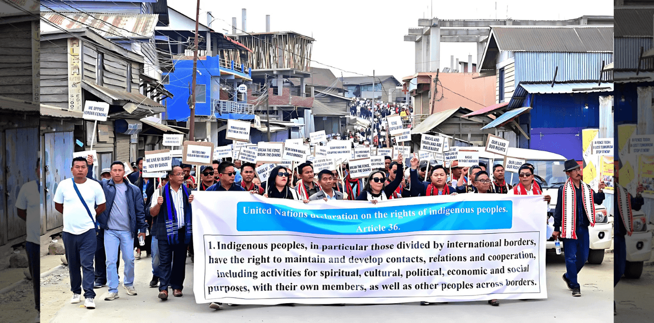 Naga People's Front Protest Against Free Movement Regime Scrapping