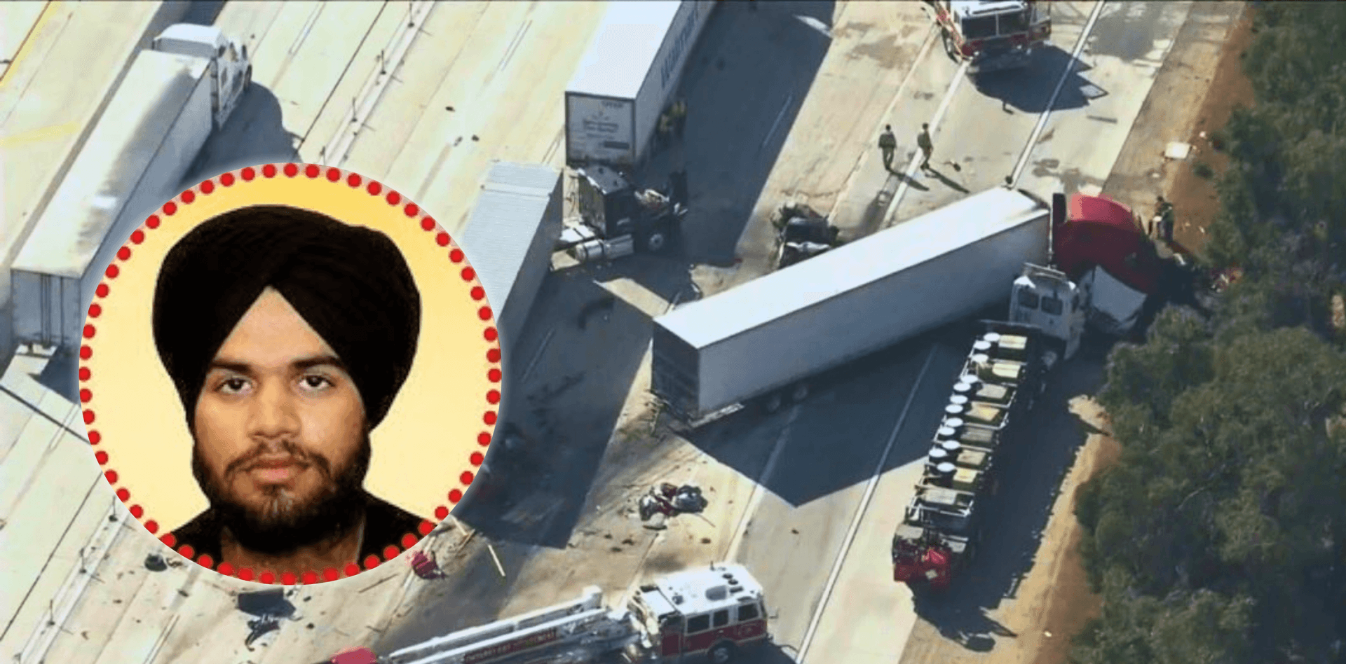 Indian Trucker Arrested After Fatal Crash in California
