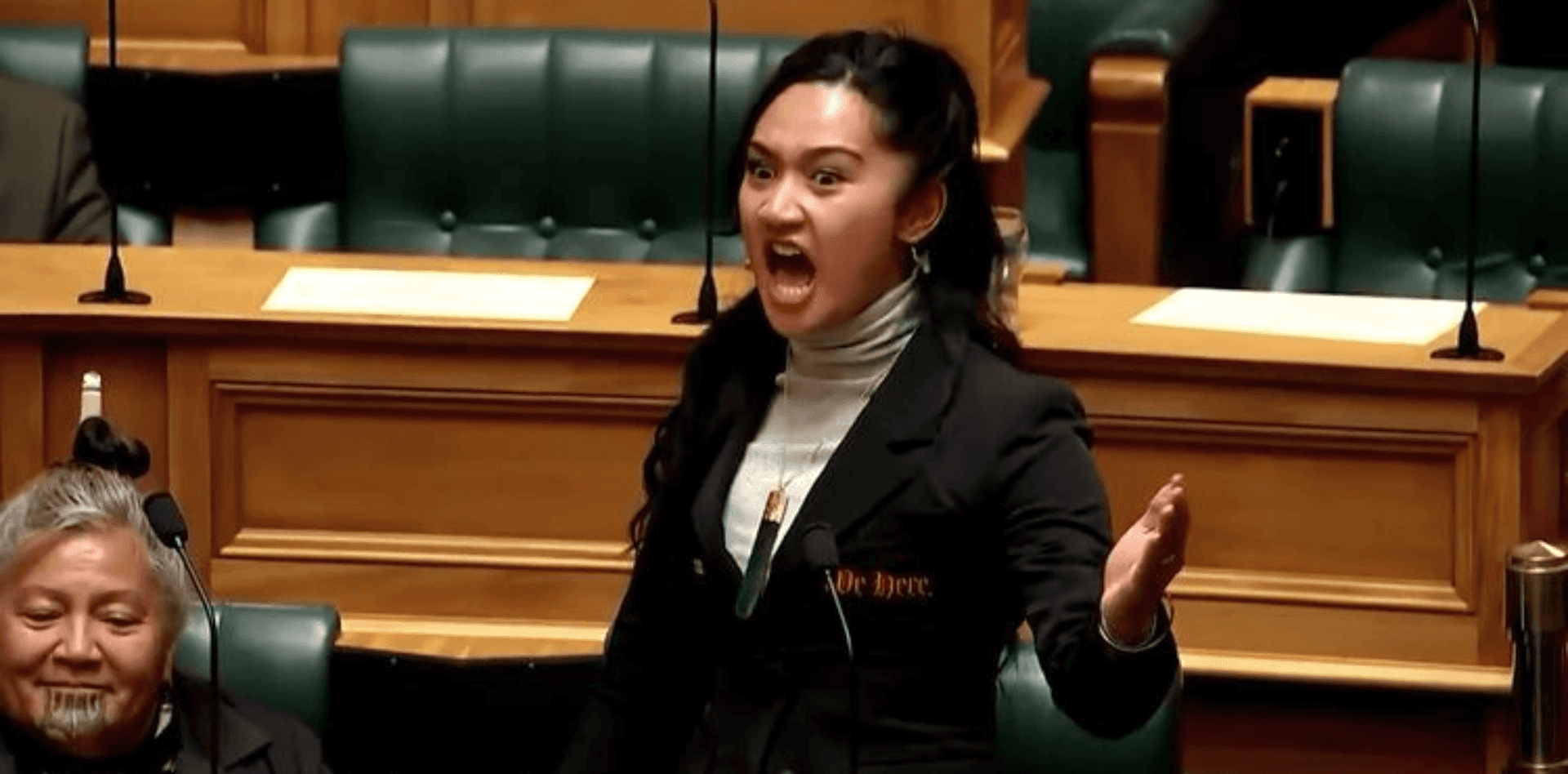 Maori Haka dance in New Zealand Parliament