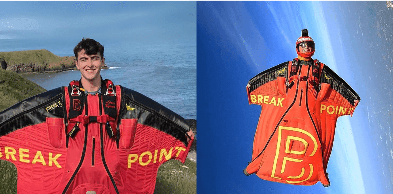 Skydriving star Liam Byrne