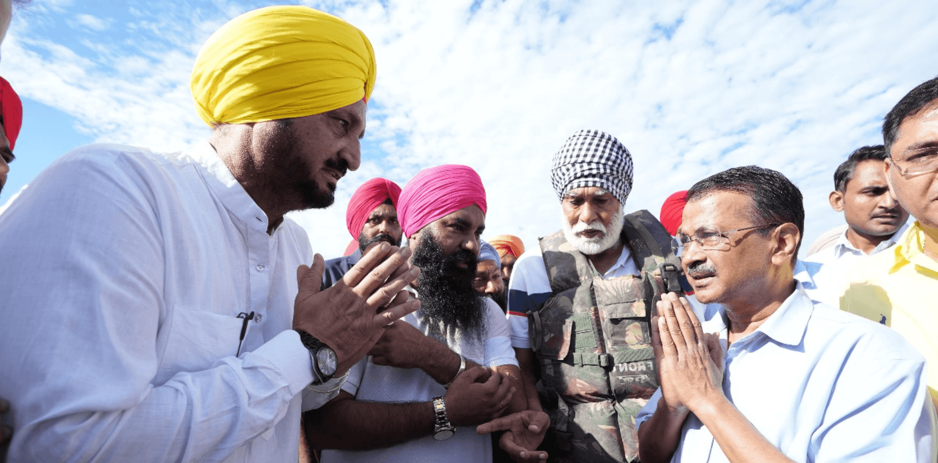 Kejriwal Visits Punjab Flood-Hit Areas, Assures Full Relief