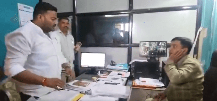 Mayur Borde Slaps Bank Manager for “harassing farmers”
