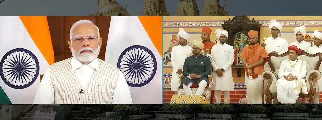 “A country can move forward only by being proud of its heritage and preserving it,” PM Modi on Shree Swaminarayan Mandir’s 200th Anniversary in Gujarat