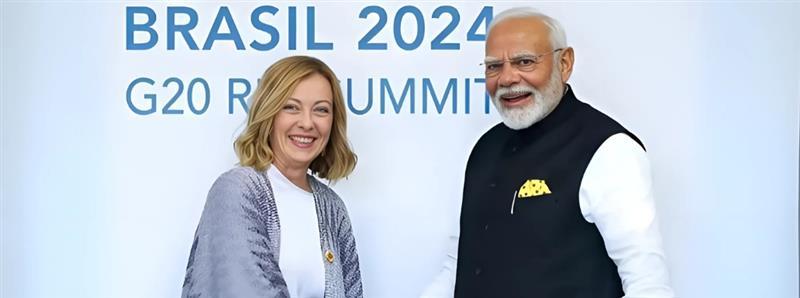 PM Narendra Modi Meets Giorgia Meloni during G20 Summit in Brazil, Hails India-Italy Friendship