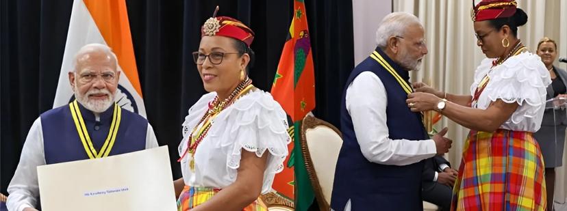 Dominica Awards Prime Minister Narendra Modi with National Award of Honor