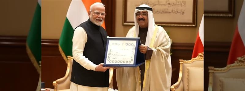 PM Modi Awarded Highest Civilian Award, Order of Mubarak Al Kabeer, in Kuwait