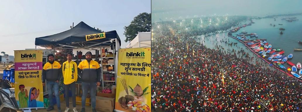 Blinkit Launches Temporary Store at Maha Kumbh Mela, Delivering Pooja Essentials, Food, and more