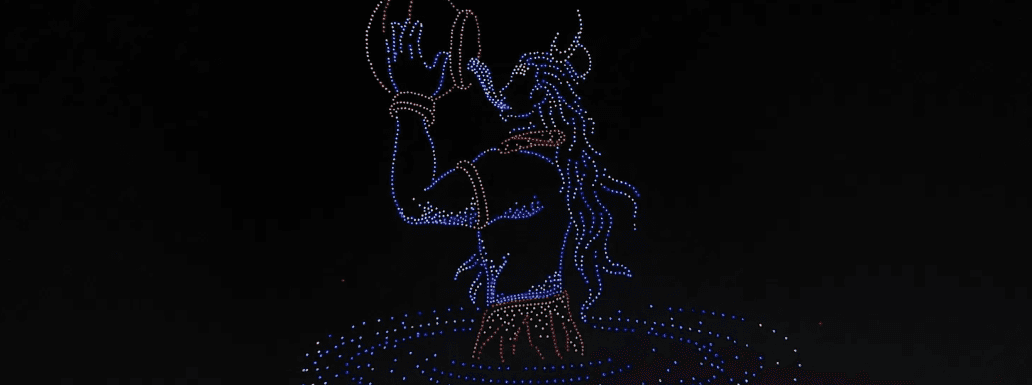 Grand Drone Show Captivated Devotees of Mahakumbh