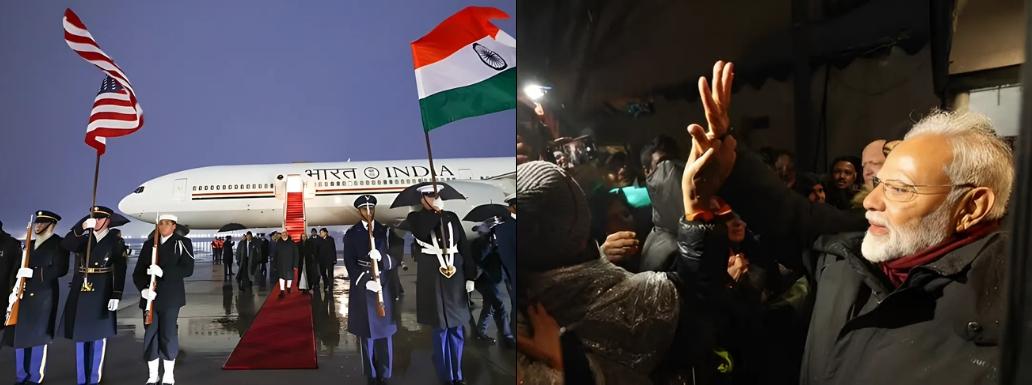 Indian Diaspora Cheers as PM Modi Lands in the US