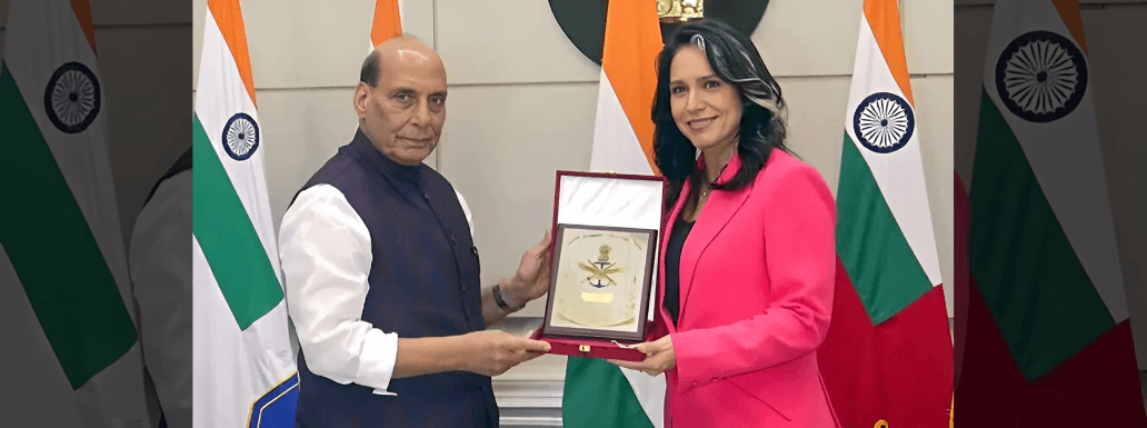 Tulsi Gabbard Meets Indian Leaders; Rajnath Singh Seeks Action Against SFJ