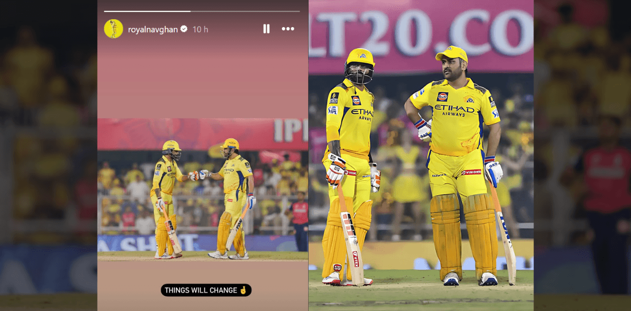 Jadeja Shares Insta Story Dedicated to MS Dhoni after CSK’s Poor Start